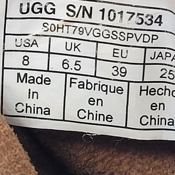 UGG Elvi Women's Brown Ankle Lace Up Boots S/N 1017534 US Size 8 - Picture 10 of 10